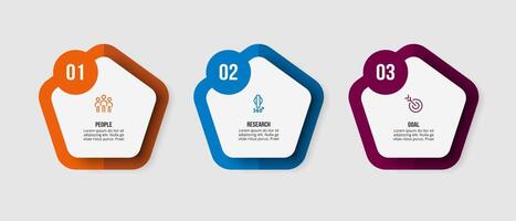 Infographic template business concept with step. vector
