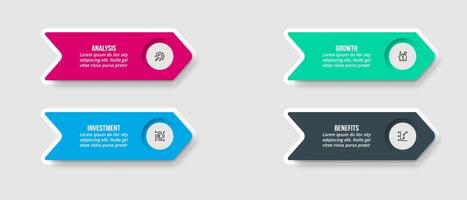 Infographic template business concept with workflow. vector