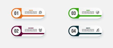 Infographic template business concept with workflow. vector
