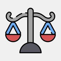 Icon scale. USA general election elements. Icons in filled line style. Good for prints, posters, infographics, etc. vector