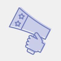 Icon campaign. USA general election elements. Icons in blue round style. Good for prints, posters, infographics, etc. vector