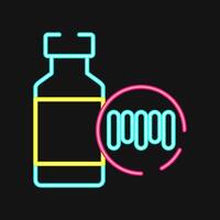 Icon beverage barcode. Barcode and qr code elements. Icons in neon style. Good for prints, posters, logo, advertisement,infographics, etc. vector