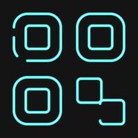 Icon qr code. Barcode and qr code elements. Icons in neon style. Good for prints, posters, logo, advertisement,infographics, etc. vector
