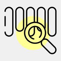 Icon barcode review. Barcode and qr code elements. Icons in color spot style. Good for prints, posters, logo, advertisement,infographics, etc. vector