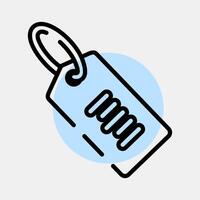 Icon product tag. Barcode and qr code elements. Icons in color spot style. Good for prints, posters, logo, advertisement,infographics, etc. vector