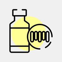 Icon beverage barcode. Barcode and qr code elements. Icons in color spot style. Good for prints, posters, logo, advertisement,infographics, etc. vector