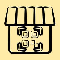 Icon shop barcode. Barcode and qr code elements. Icons in hand drawn style. Good for prints, posters, logo, advertisement,infographics, etc. vector