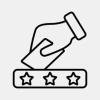 Icon put ballot paper in the box. USA general election elements. Icons in line style. Good for prints, posters, infographics, etc. vector