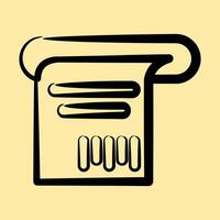 Icon receipt. Barcode and qr code elements. Icons in hand drawn style. Good for prints, posters, logo, advertisement,infographics, etc. vector