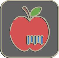 Icon fruit barcode. Barcode and qr code elements. Icons in embossed style. Good for prints, posters, logo, advertisement,infographics, etc. vector