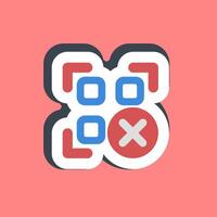 Sticker rejected qr code. Barcode and qr code elements. Good for prints, posters, logo, advertisement,infographics, etc. vector