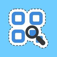 Cutting line sticker qr code review. Barcode and qr code elements. Good for prints, posters, logo, advertisement,infographics, etc. vector