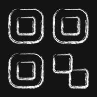 Icon qr code. Barcode and qr code elements. Icons in chalk style. Good for prints, posters, logo, advertisement,infographics, etc. vector