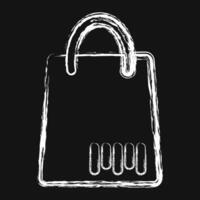 Icon bag barcode. Barcode and qr code elements. Icons in chalk style. Good for prints, posters, logo, advertisement,infographics, etc. vector