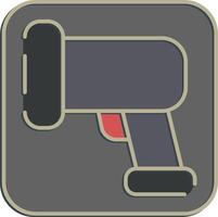 Icon barcode scanner. Barcode and qr code elements. Icons in embossed style. Good for prints, posters, logo, advertisement,infographics, etc. vector