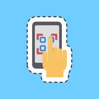 Cutting line sticker select qr code. Barcode and qr code elements. Good for prints, posters, logo, advertisement,infographics, etc. vector