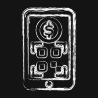 Icon online payment. Barcode and qr code elements. Icons in chalk style. Good for prints, posters, logo, advertisement,infographics, etc. vector