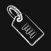 Icon product tag. Barcode and qr code elements. Icons in chalk style. Good for prints, posters, logo, advertisement,infographics, etc. vector
