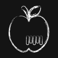Icon fruit barcode. Barcode and qr code elements. Icons in chalk style. Good for prints, posters, logo, advertisement,infographics, etc. vector