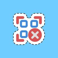Cutting line sticker rejected qr code. Barcode and qr code elements. Good for prints, posters, logo, advertisement,infographics, etc. vector