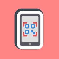 Sticker qr code scanner mobile phone. Barcode and qr code elements. Good for prints, posters, logo, advertisement,infographics, etc. vector