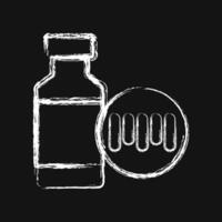 Icon beverage barcode. Barcode and qr code elements. Icons in chalk style. Good for prints, posters, logo, advertisement,infographics, etc. vector