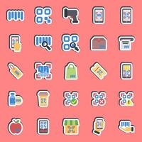 Sticker set of barcode. Barcode and qr code elements. Good for prints, posters, logo, advertisement,infographics, etc. vector