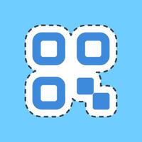 Cutting line sticker qr code. Barcode and qr code elements. Good for prints, posters, logo, advertisement,infographics, etc. vector