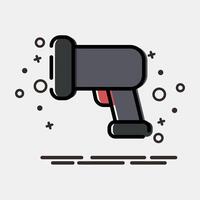 Icon barcode scanner. Barcode and qr code elements. Icons in MBE style. Good for prints, posters, logo, advertisement,infographics, etc. vector
