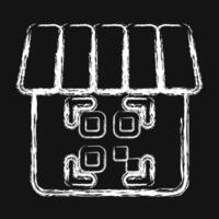 Icon shop barcode. Barcode and qr code elements. Icons in chalk style. Good for prints, posters, logo, advertisement,infographics, etc. vector