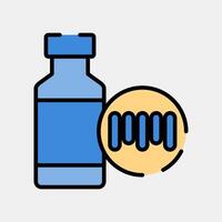 Icon beverage barcode. Barcode and qr code elements. Icons in filled line style. Good for prints, posters, logo, advertisement,infographics, etc. vector