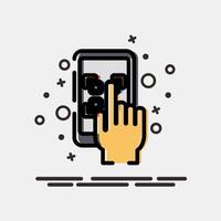 Icon select qr code. Barcode and qr code elements. Icons in MBE style. Good for prints, posters, logo, advertisement,infographics, etc. vector