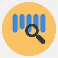 Icon barcode review. Barcode and qr code elements. Icons in color mate style. Good for prints, posters, logo, advertisement,infographics, etc. vector