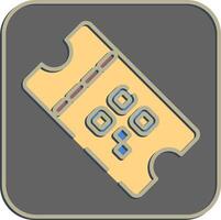 Icon ticket. Barcode and qr code elements. Icons in embossed style. Good for prints, posters, logo, advertisement,infographics, etc. vector