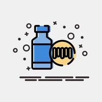 Icon beverage barcode. Barcode and qr code elements. Icons in MBE style. Good for prints, posters, logo, advertisement,infographics, etc. vector