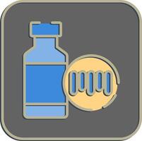 Icon beverage barcode. Barcode and qr code elements. Icons in embossed style. Good for prints, posters, logo, advertisement,infographics, etc. vector