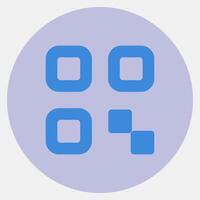 Icon qr code. Barcode and qr code elements. Icons in color mate style. Good for prints, posters, logo, advertisement,infographics, etc. vector