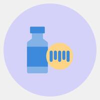 Icon beverage barcode. Barcode and qr code elements. Icons in color mate style. Good for prints, posters, logo, advertisement,infographics, etc. vector