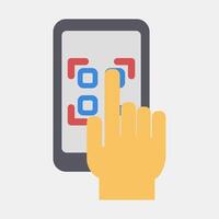 Icon select qr code. Barcode and qr code elements. Icons in flat style. Good for prints, posters, logo, advertisement,infographics, etc. vector