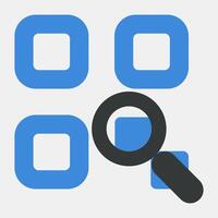 Icon qr code review. Barcode and qr code elements. Icons in flat style. Good for prints, posters, logo, advertisement,infographics, etc. vector