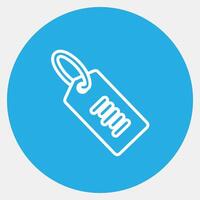 Icon product tag. Barcode and qr code elements. Icons in blue round style. Good for prints, posters, logo, advertisement,infographics, etc. vector