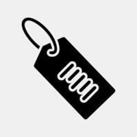 Icon product tag. Barcode and qr code elements. Icons in glyph style. Good for prints, posters, logo, advertisement,infographics, etc. vector