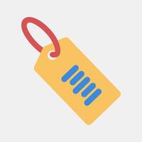 Icon product tag. Barcode and qr code elements. Icons in flat style. Good for prints, posters, logo, advertisement,infographics, etc. vector