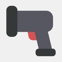 Icon barcode scanner. Barcode and qr code elements. Icons in flat style. Good for prints, posters, logo, advertisement,infographics, etc. vector