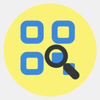 Icon qr code review. Barcode and qr code elements. Icons in color mate style. Good for prints, posters, logo, advertisement,infographics, etc. vector