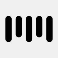 Icon barcode. Barcode and qr code elements. Icons in glyph style. Good for prints, posters, logo, advertisement,infographics, etc. vector