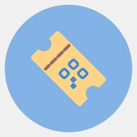 Icon ticket. Barcode and qr code elements. Icons in color mate style. Good for prints, posters, logo, advertisement,infographics, etc. vector