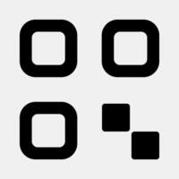 Icon qr code. Barcode and qr code elements. Icons in glyph style. Good for prints, posters, logo, advertisement,infographics, etc. vector