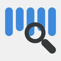 Icon barcode review. Barcode and qr code elements. Icons in flat style. Good for prints, posters, logo, advertisement,infographics, etc. vector