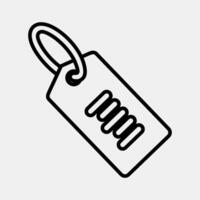 Icon product tag. Barcode and qr code elements. Icons in line style. Good for prints, posters, logo, advertisement,infographics, etc. vector